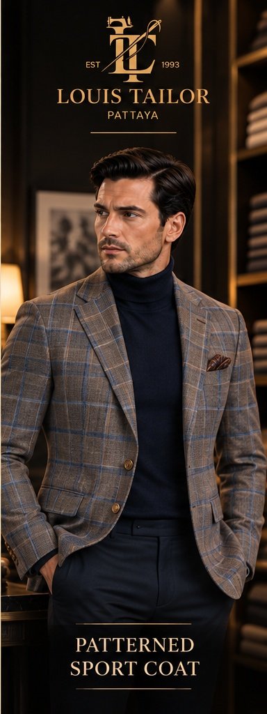Patterned sport coat tailored in Pattaya
