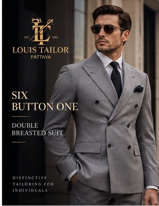 Six button one double breasted suit in Pattaya