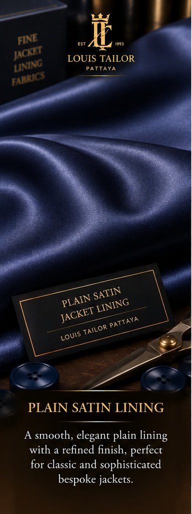 Plain Satin Jacket Lining Fabric - Louis Tailor Pattaya
