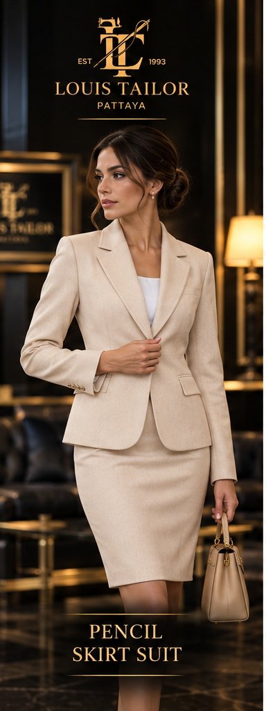 Women's pencil skirt suit tailored in Pattaya
