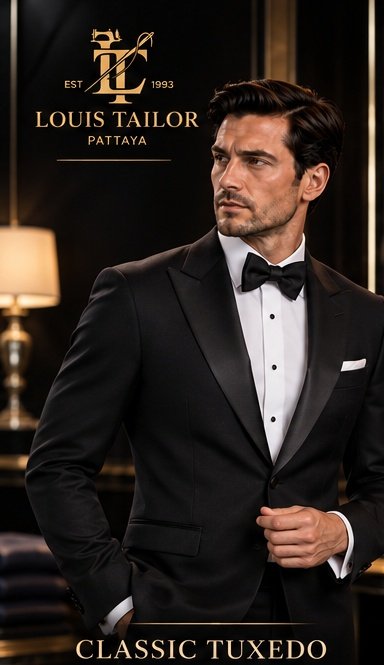 Classic black tuxedo tailored in Pattaya