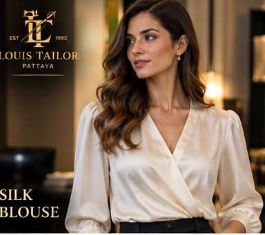 Luxury silk blouse for women in Pattaya