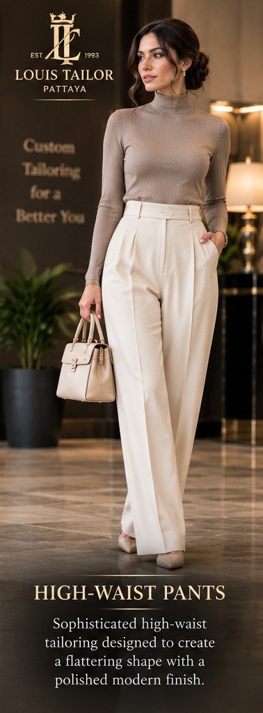 High Waist Pants for Women - Louis Tailor Pattaya